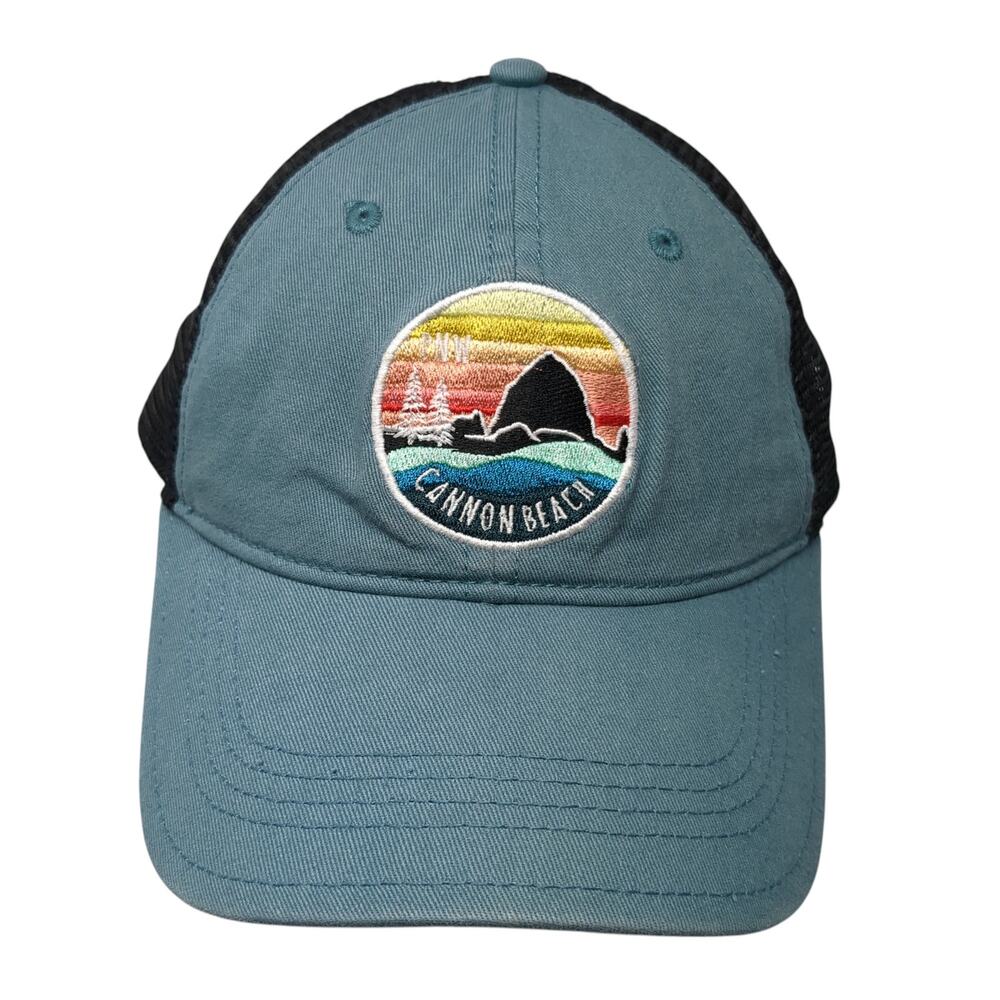 Canyon Beach Snapback Trucker Hat Blue One Size Adjustable Mesh Back Gear